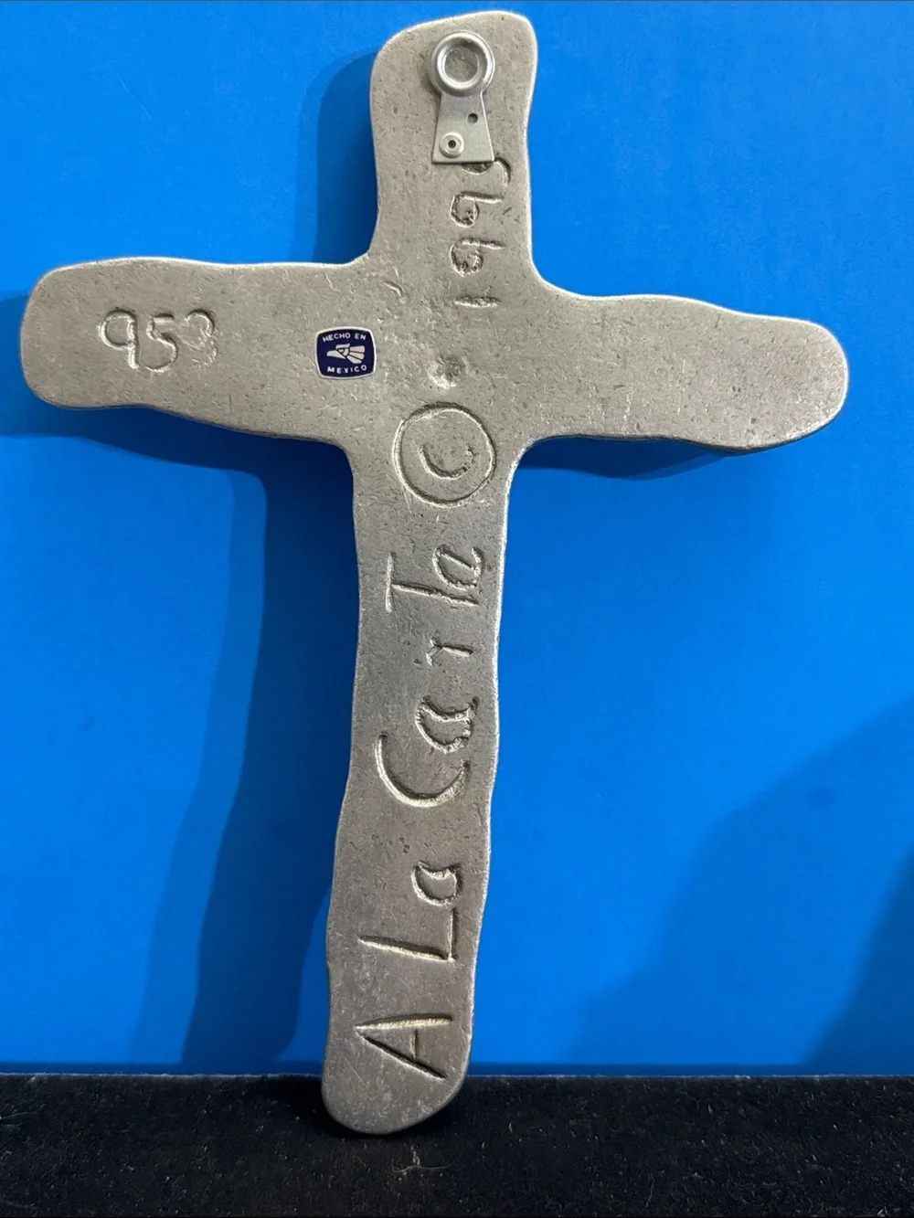 Decorative Scroll Cross Wall Accent - Silver and Black. A LaCarte 953